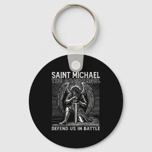 Porte-clés Saint Michel chrétien catholique Saint nous défend