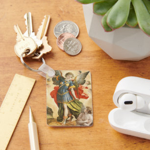 Porte-clés Saint Michel vainc Lucifer Vintage