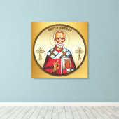 Porte-clés Saint Nicolas impression sur toile serb (Insitu (Plancher de Bois))