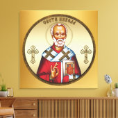 Porte-clés Saint Nicolas impression sur toile serb (Insitu(Salon))