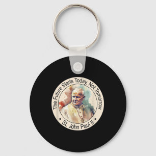 Porte-clés Saint Pape Jean-Paul Ii Fameux Saints Catholiques