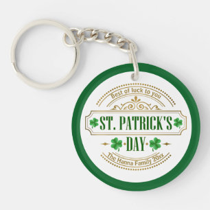 Porte-clés Saint-Patrick personnalisé - Chance des Irlandais