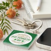 Porte-clés Saint-Patrick personnalisé - Chance des Irlandais (Devant Droit)