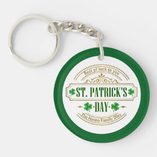 Porte-clés Saint-Patrick personnalisé - Chance des Irlandais
