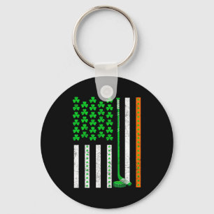 Porte-clés Saint-Patrick vintage sport trèfle américain