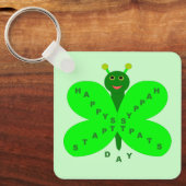 Porte-clés Saint Patrick's Day Butterfly Custom (Recto)