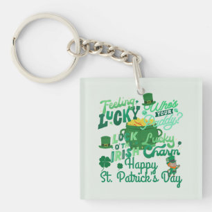 Porte-clés Saint Patrick's Day Irlandais Shamrock de la chanc