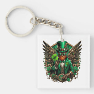Porte-clés Saint Patrick's Day trèfle à vapeur