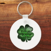 Porte-clés Saint Patrick's Day Zing, pas assez chanceux noir (Recto)