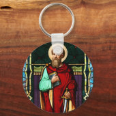 Porte-clés Saint Paul (Paul l'Apôtre) Art en verre (Recto)