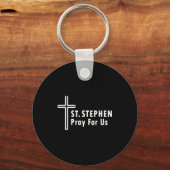 Porte-clés Saint Stephen Pray For Us Protor Confirmations (Recto)