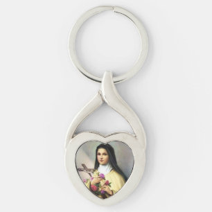 Porte-clés Saint Therese le petit porte - clé de coeur de