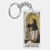 Porte-clés Saint Thomas d'Aquin Priez pour nous (Devant gauche)