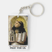 Porte-clés Saint Thomas d'Aquin Priez pour nous (Dos)
