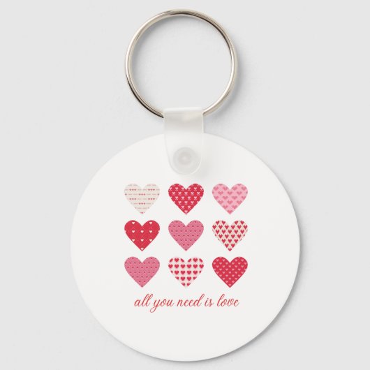 Porte-clés Saint-Valentin 2023 Coeurs doux (Recto)