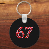 Porte-clés Saint-Valentin 67 Meme 67e Anniversaire 6 7 Valent (Recto)