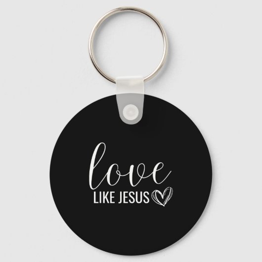 Porte-clés Saint-Valentin Amour Chrétien Comme Jésus (Recto)