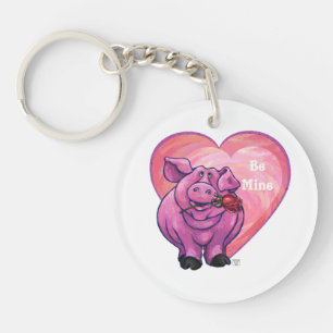 Porte-clés Saint Valentin au cochon