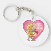 Porte-clés Saint-Valentin au poulet (Devant)