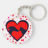 Porte-clés Saint-Valentin Chien & Chat (Dos)