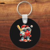 Porte-clés Saint-Valentin Cœur Baseball Drip Glace Garçons  (Recto)