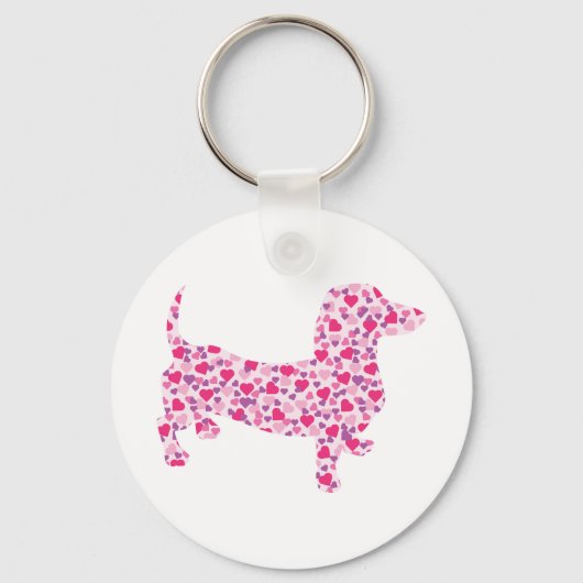 Porte-clés Saint Valentin Dachshund (Recto)