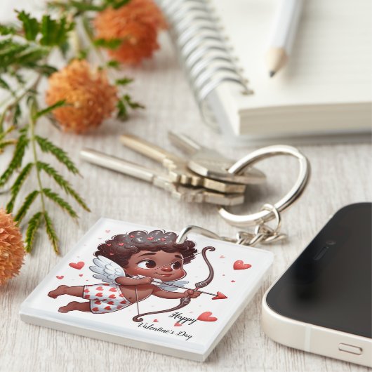 Porte-clés Saint-Valentin de Cupidon (Devant Droit)