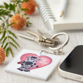 Porte-clés Saint Valentin de la vache (Devant Droit)