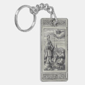Porte-clés Saint Valentin de Rome Gravure Premium Art (Devant gauche)
