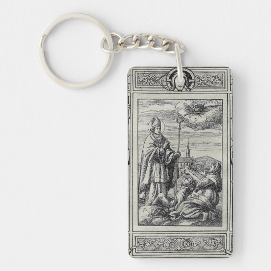 Porte-clés Saint Valentin de Rome Gravure Premium Art (Devant)