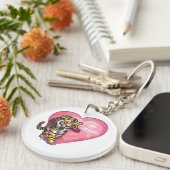 Porte-clés Saint Valentin de Tigre (Devant Droit)