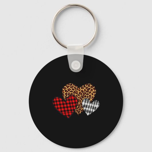Porte-clés Saint-Valentin des enseignants 3 cœurs Buffalo car (Recto)