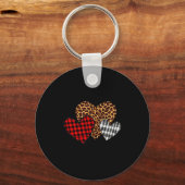 Porte-clés Saint-Valentin des enseignants 3 cœurs Buffalo car (Recto)