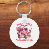 Porte-clés Saint Valentin Désolé Garçons Papa C'Est Mon Saint (Recto)