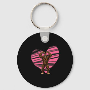 Porte-clés Saint-Valentin drôle Bigfoot Célibataires Dans Cœu
