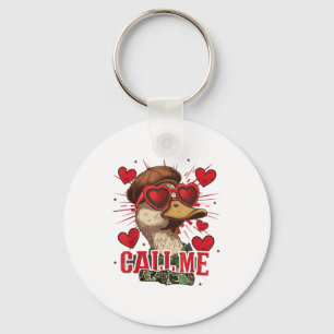 Porte-clés Saint Valentin drôle Garçon chasse au canard Appel