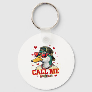 Porte-clés Saint Valentin drôle Garçon Chasse au Canard Appel