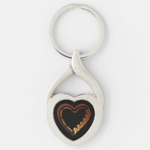 Porte-clés Saint-Valentin du Mois de l'Histoire des Noirs Amé