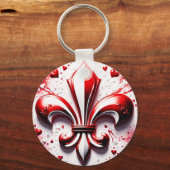 Porte-clés Saint Valentin Fleur De Lis (Verso)