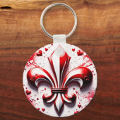 Porte-clés Saint Valentin Fleur De Lis (Recto)