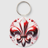 Porte-clés Saint Valentin Fleur De Lis (Verso)