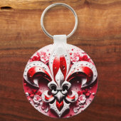 Porte-clés Saint Valentin Fleur De Lis (Verso)