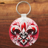 Porte-clés Saint Valentin Fleur De Lis (Recto)