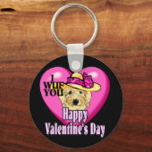 Porte-clés Saint Valentin Goldendoodle (Recto)