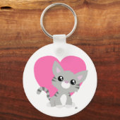Porte-clés Saint Valentin Grey Kitty Porte - clé (Recto)