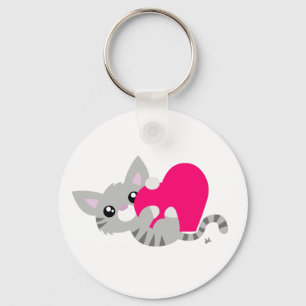 Porte-clés Saint Valentin Grey Kitty Porte - clé