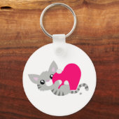 Porte-clés Saint Valentin Grey Kitty Porte - clé (Recto)