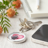 Porte-clés Saint-Valentin Hippopotame (Côté)