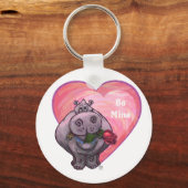 Porte-clés Saint-Valentin Hippopotame (Recto)