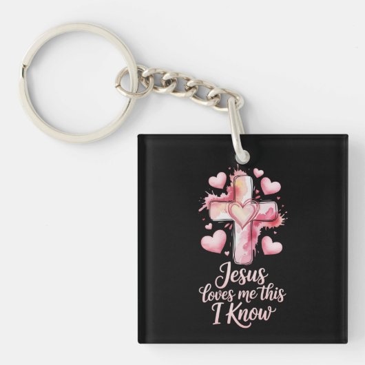 Porte-clés Saint-Valentin "Jésus m'aime" (Devant)